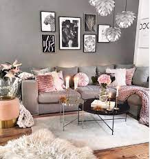 Ecksofa Moore Samt Grau Blush And Grey Living Room Living Room Grey Living Room Decor Gray