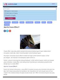 Konjungsi ataupun kata sambung ataupun kata hubung merupakan kata buat. Materi B Inggris Cause Effect M Rizky