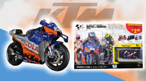 First name miguel last name oliveira team red bull ktm factory racing start number 88 nation portugal birthday jan 04 1995 height/weight 170cm / 64kg bike ktm. Miniaturas Moto Gp 1 18 Planeta Deagostini Ktm Miguel Oliveira Youtube