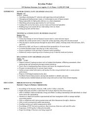 Consultant Business Analyst Resume Samples Velvet Jobs