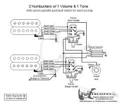 Check out this post, it may help to give you some overall information regarding wiring. 2 Humbuckers 3 Way Toggle Switch 1 Volume 1 Tone Series Parallel