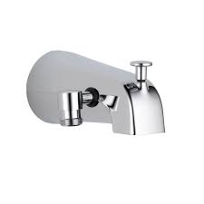 Delta 5 38 In Long Pull Up Diverter Tub Spout In Chrome U1072 Pk Tub Spout Delta Faucets Bathtub Faucet