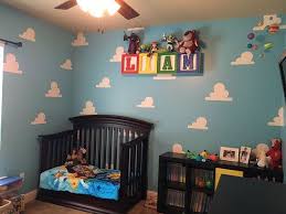 Love Seeing How Customers Take Our Toy Story Room And Make It Their Own Cloud Stencils Available On Amazon Toy Story Room Toy Story Bedroom Nursery Room Boy