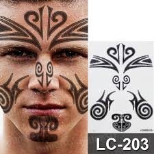 Tribal Tattoo Waterproof Temporary Tattoo Neck Stickers Face Makeup Small Tattoos Men Black Henna Tattoo For Men Boys Body Decal Buy At The Price Of 0 79 In Aliexpress Com Imall Com