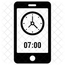 Available in png and svg formats. Free Mobile Clock Glyph Icon Available In Svg Png Eps Ai Icon Fonts