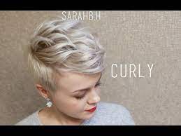 I use marcel irons upon request, says stephanie. Pixie Cut Hair Styling Curly Wavy Youtube