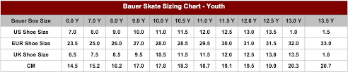 Iceandinlinehockeyskatessizingchart Evolution Skates