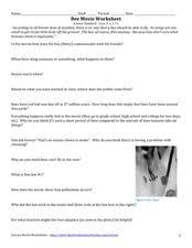 We may earn commission on some of the items you choose to buy. Bee Movie Questions Lesson Plans Worksheets Reviewed By Teachers
