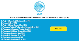 Suruhanjaya perkhidmatan awam (spa) membuka permohonan dalam pelbagai jawatan dalam sektor kerajaan yang boleh anda mohon. Jawatan Kosong Terkini 2020 Di Lembaga Kemajuan Ikan Malaysia Lkim