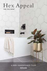 Let S Talk About Hex Tile Bathroom Tile Inspiration Modern Bathroom Tile Bathroom Tile Designs