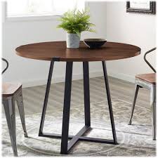 Best Buy Walker Edison Round Urban Industrial Wood Veneer High Grade Mdf Table Dark Walnut Bbw40rdwradw In 2020 Dining Table Black Dining Table Traditional Dining Room Table