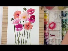With skilled professional watercolor instructors well known in their field, lessons range from landscapes, to florals, animals in watercolor. Youtube Watercolor Flowers Tutorial Poppy Flower Painting Watercolor Paintings For Beginners