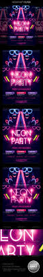Neon Glow Party Flyer By Mantushetty Graphicriver