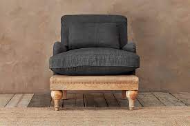 Linen armchair stock photos and images (220). Abe Linen Armchair Charcoal Nkuku