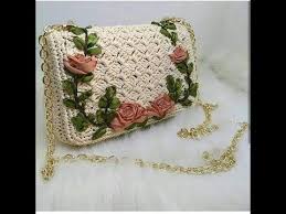 Cok Guzel El Yapimi Canta Modelleri Youtube Embroidery Bags Crochet Clutch Bags Crochet Shell Stitch