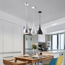 The softly shaped shade has a luxe interior finish adding a dramatic touch to the chandelier. Bar Modern Pendant Lighting Black Pendant Lights Kitchen Island Light Study Bedroom Home Pendant Room Ceiling Lamp Include Bulb Pendant Lights Aliexpress