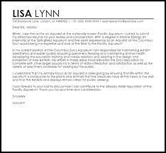 Learn how to write that perfect cover letter to get you the job you deserve. Aquarist Cover Letter Sample Cover Letter Templates Examples