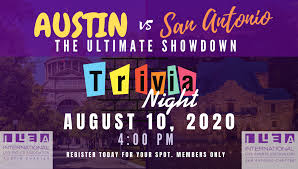 Trivia starts at 8 on tuesday nights. Ilea San Antonio Vs Ilea Austin Trivia Night Sanantoniochapter