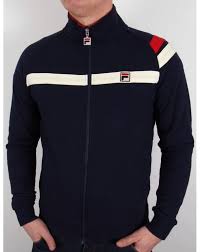 Fila Vintage Mk2 Bjorna Track Top Navy Fila Vintage Mk2 Settanta Tracksuit Top Bodybuilding Clothing Mens Outdoor Jackets Mens Clothing Styles