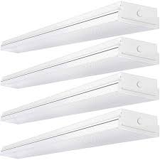 4ft Led Wraparound 40w Wrap Light 4400lm 4000k Neutral White 4 Foot Led Shop Lights For Garage 48 Inch Led Light Fixtures Ceiling Mount Office Light Fluorescent Tube Replacement 4 Pack
