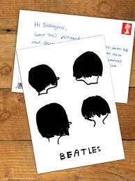 If shrigley drew any better than this, his humour would be compromised. David Shrigley Postcard Beatles Papercut