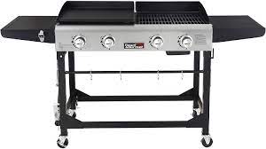 Inch portable gas grill | 465133010. Amazon Com Royal Gourmet Gd401 Portable Propane Gas Grill And Griddle Combo With Side Table 4 Burner Folding Legs Versatile Outdoor Black Everything Else