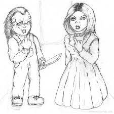 Showing 12 coloring pages related to chucky. Chucky And Tiffany Coloring Pages Xcolorings Com
