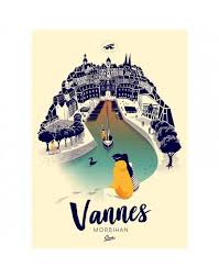 Vannes Morbihan France En 2020 Illustration Affiches Design Vintage Vannes