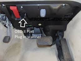 How To Find The Location Of The Obd Ii Obd2 Port On Any Mercedes Benz Mb Medic