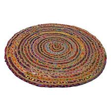 rond ibiza kleed multi colour vloerkleed jute ibiza