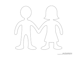 Blank Paper Doll Templates Paper Doll Template Paper Dolls Paper Doll Chain