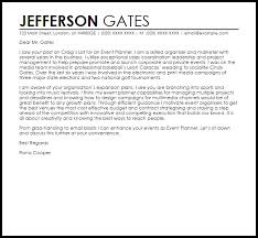 Event Planner Cover Letter Sample Cover Letter Templates Examples