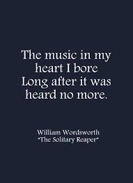 The Solitary Reaper William Wordsworth School Days Quotes Reaper Quotes Quotes