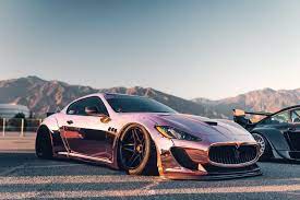 From the trident logo in its very first version used on a maserati. Formacar Maserati Granturismo Puts On Pink Gold Wrap