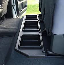 2014 2020 Toyota Tundra Crewmax Plastic Rear Under Seat Storage Unit Esptruckaccessories Toyota Tundra Crewmax Toyota Tundra Tundra Crewmax