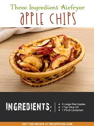 Three Ingredient Airfryer Apple Chips Air Fryer Recipes Food Air Fryer Oven Recipes