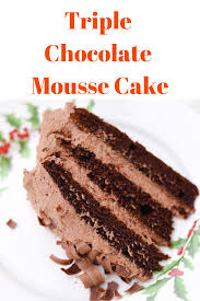 Triple Layer Chocolate Mousse Cake An Alli Event Recipe Chocolate Mousse Cake Triple Chocolate Mousse Cake Chocolate Mousse Cake Recipe