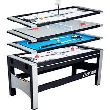 Espn 72 4 In 1 Swivel Combo Game Table Accessories Included Walmart Com Diy Desk Pool Table Dimensions Boat Furniture