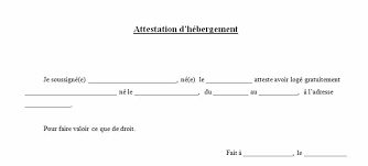 Attestation d'hébergement je soussigné(e) mme / m.¹ _____ né(e) le ____ / ____ / _____ à _____ déclare sur l'honneur héberger à mon domicile : Modele D Attestation D Herbergement A Telecharger Gratuitement