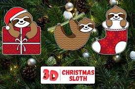 Download 3d Christmas Sloth Svg Bundle Graphic By Svgocean Creative Fabrica