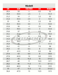 Riedell Skates Size Chart
