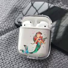 Mermaid Airpods Case Ariel Airpods Clear Cover Cute Mermaid Etsy In 2021 Airpod Case Cute Ipod Cases Apple Phone Case