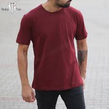 Erkek Oversize Basic Bordo T Shirt Tisort Modelleri Tisort Pamuk