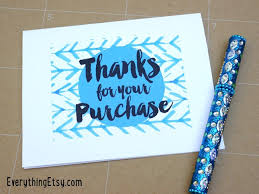 Include your branding in your thank you note. Free Printable Thank You Cards Etsy Business Everythingetsy Com