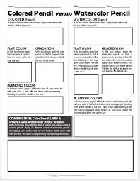 Color Pencil Versus Watercolor Pencil Worksheet Watercolor Pencil Worksheet Watercolor Pencils Basic Watercolor