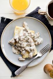 Image result for sausage gravy biscuits