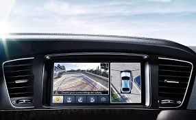 Birds Eye View Car Camera System India 2015 Kia Cadenza A Surround View Monitor For Easier Parking Four Cameras Display Real Time Images And A Bird S Eye View Right To Y Kia Mini Van Luxury Sedan