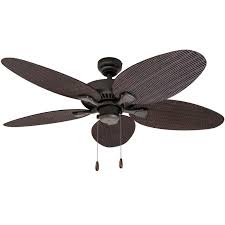 Compareclick to add item hunter® cedar key 52 matte black indoor/outdoor led ceiling fan to the compare list. Copper Grove Truskavets Rc 52 Inch Bronze In Outdoor Ceiling Fan W Wicker Blades Overstock 6223081