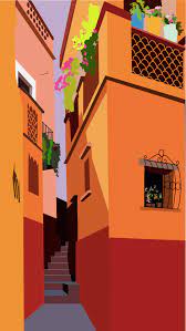 El nombre de este beso viene de la película del hombre araña, en donde el está colgado cabeza abajo y ella está parada a su lado. Callejon Del Beso Guanajuato Mexico Dibujos De Macetas Callejon Del Beso Beso Dibujo