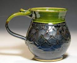 Dragon Scale Coffee Mug Hughes Pottery On Etsy Someone Please Buy Me This Mug Pottery Mugs Pottery Thrown Pottery